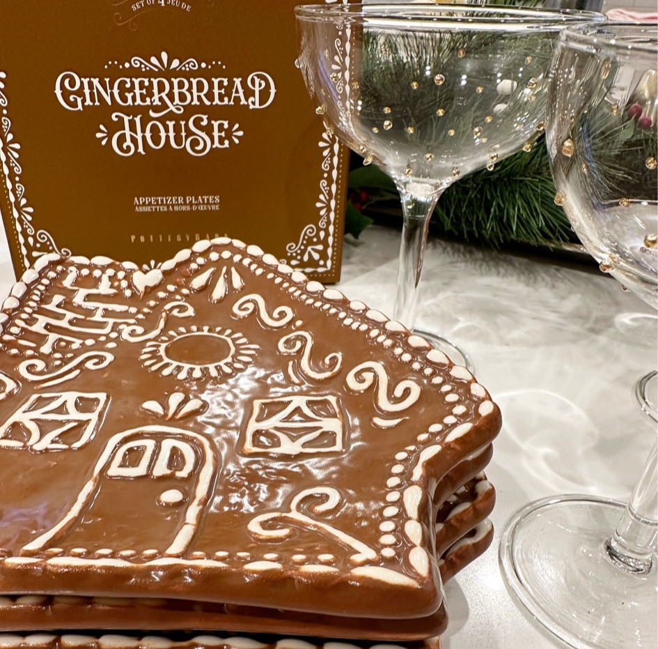 Gingerbread House Appetizer Plates! Entertaining with style  has never been so easy.  🤎

#LTKHoliday #LTKSeasonal #LTKHome