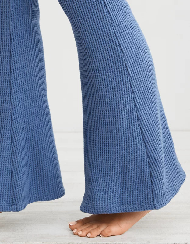 Aerie Waffle High Waisted Flare Pant | Aerie