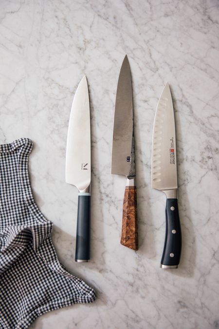 I don't like to choose favorites, but if I had to choose my three best chef's knives, I would put my Wusthof knife in third place. It's my tried-and-true, ride-or-die knife. 

Second place goes to the Material knife. It's the knife I reach for the most, and it really can't be beat at that price point. 

And, predictably, my first place goes to my Bloodroot Blades knife. Now, it’s not lost on me that it's out of the realm of practical for most. And I also know that many people will think it’s silly to spend that much money on “a knife.” But to me, it’s not just a knife—it’s art.

#LTKSeasonal #LTKGiftGuide #LTKfamily