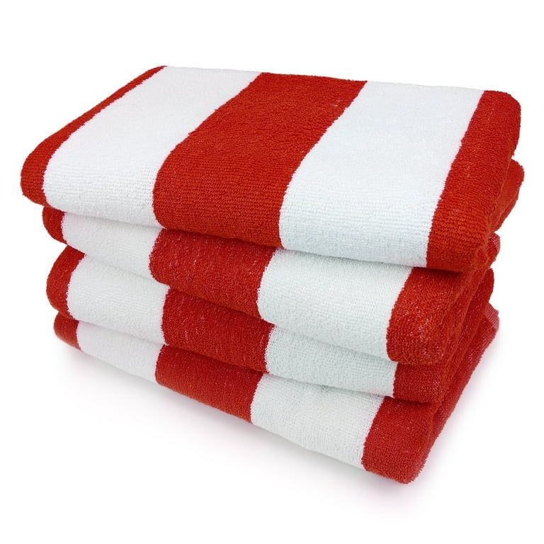 Kaufman - Soft Oversized Beach Towels | 30" x 70" Terry Cabana Striped Beach Towels | Absorbent, ... | Walmart (US)