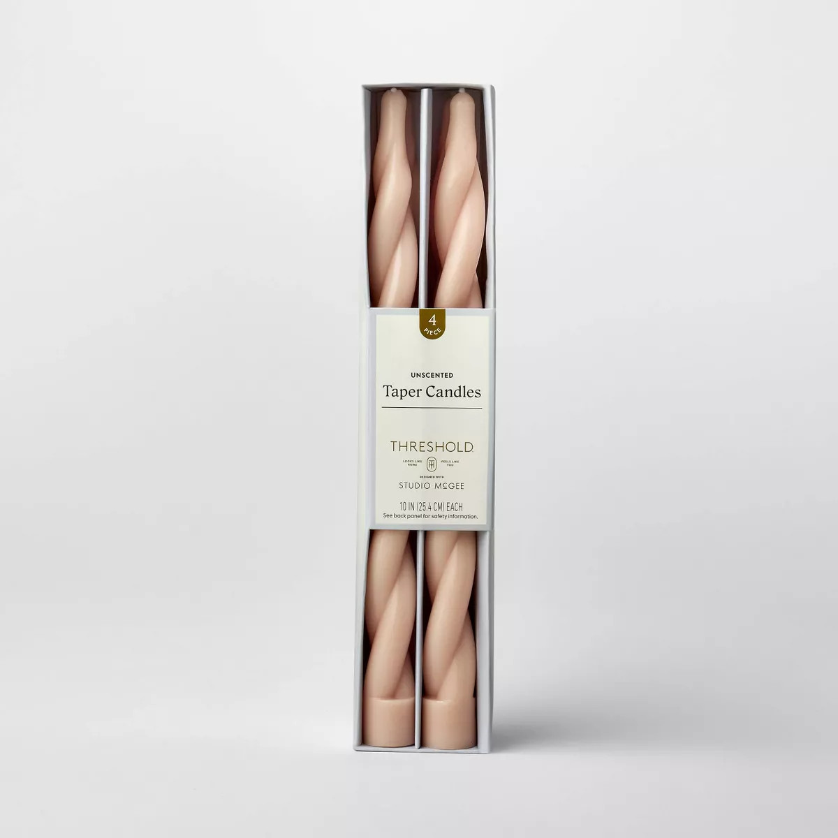 4pk Taper Set Light Pink Twist - Threshold™ designed with Studio McGee | Target