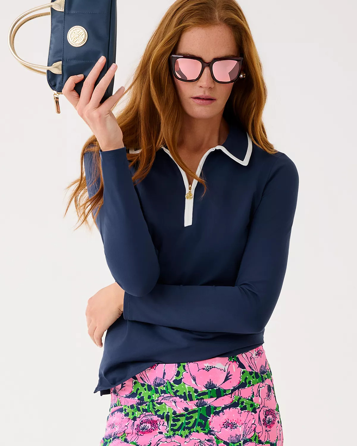 UPF 50+ Luxletic Frida Half Zip Polo | Lilly Pulitzer