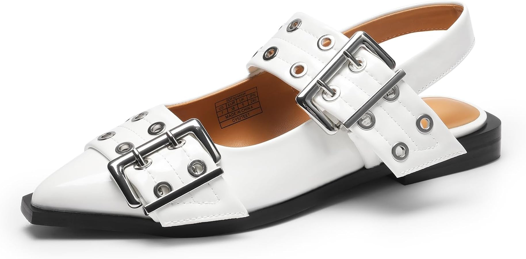 DREAM PAIRS Women's Slingback Ballet Flats, Pointed Toe Wide Welt Buckle Fasion Dress Slip-on Bal... | Amazon (CA)