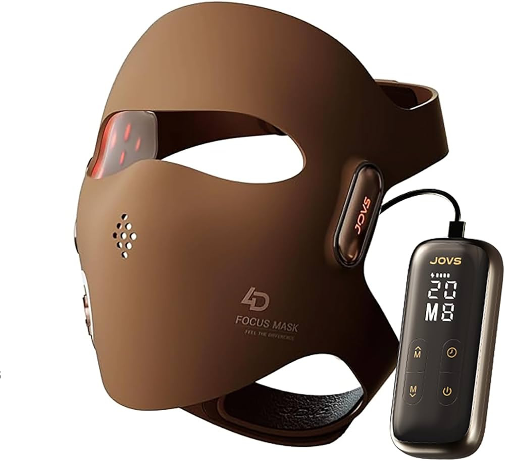 JOVS 4D Laser Light Therapy Mask - Red Light Therapy for Face, Led Face Mask Light Therapy, 6x Po... | Amazon (US)