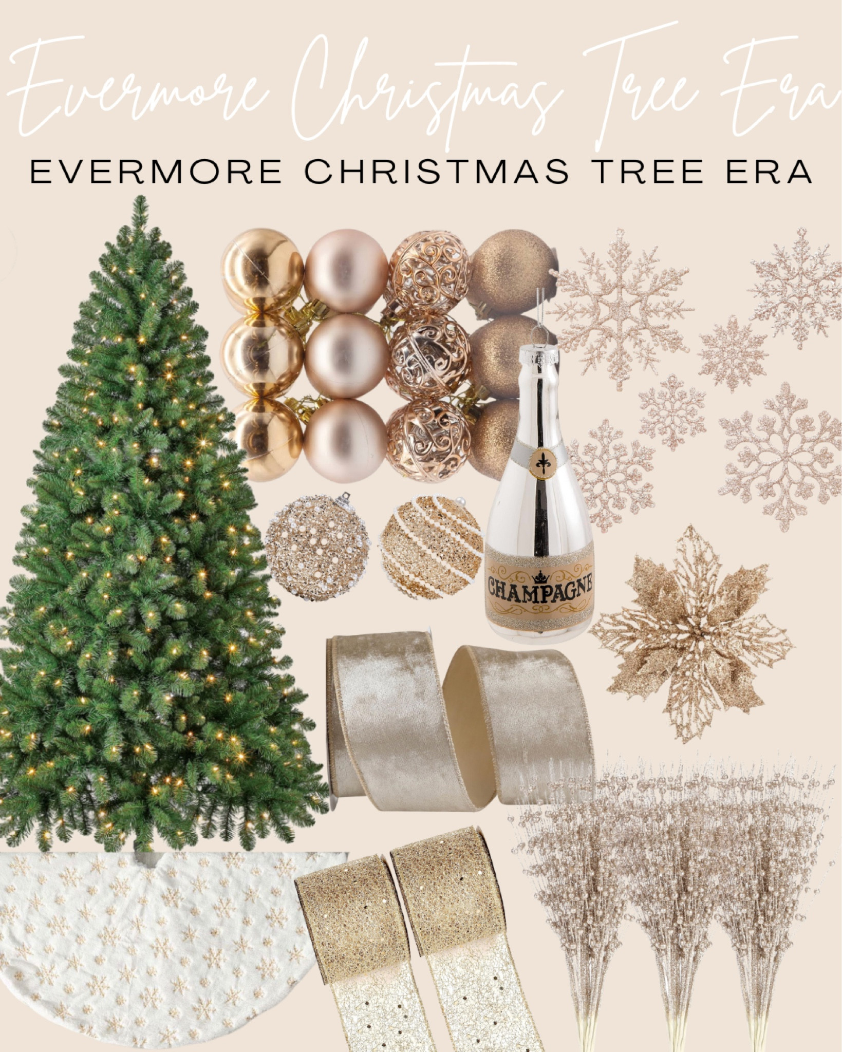 Taylor Swift Eras but make it a Christmas Tree 😍🎄 The perfect Evermore Era inspired tree, no champagne problems here 🤍🍾Sale 

#LTKHoliday #LTKSeasonal #LTKHolidaySale