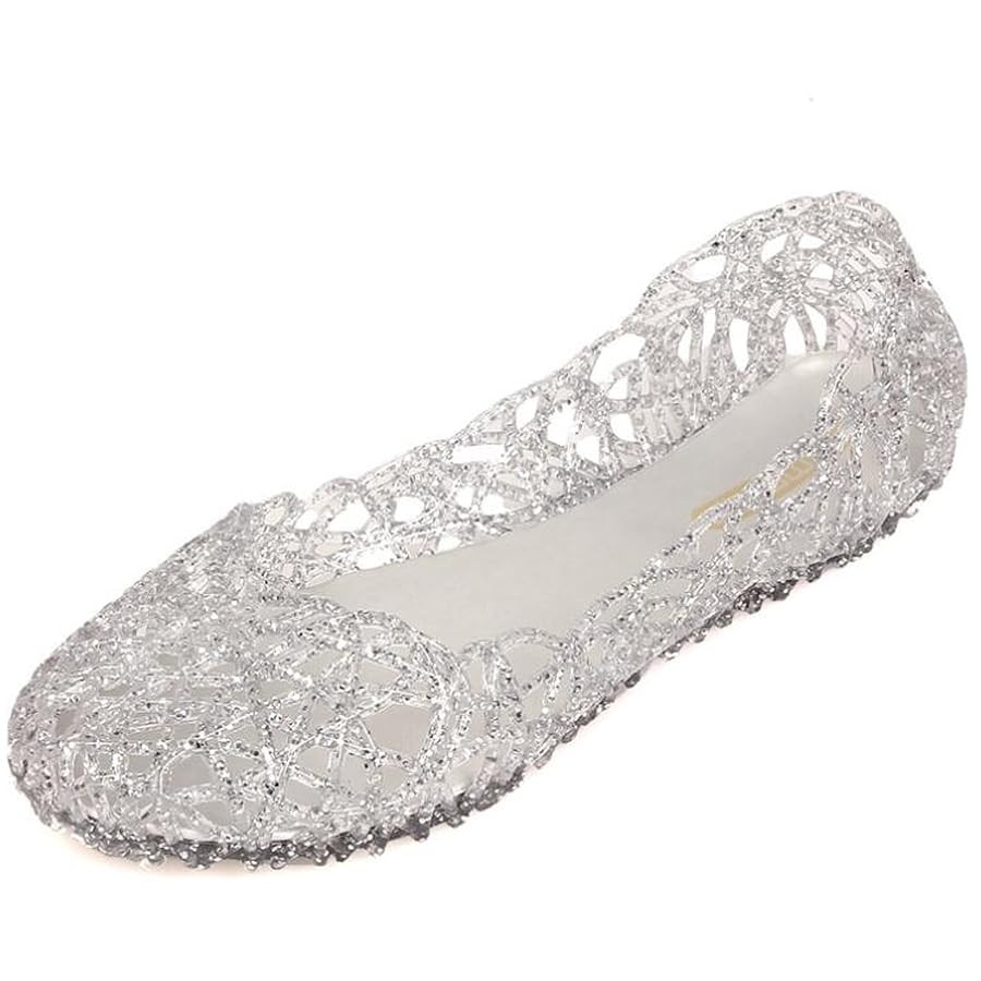 HATTIE Women Soft Jelly Ballet Shoes Hollow Out Plastic Flat Sandals | Amazon (CA)