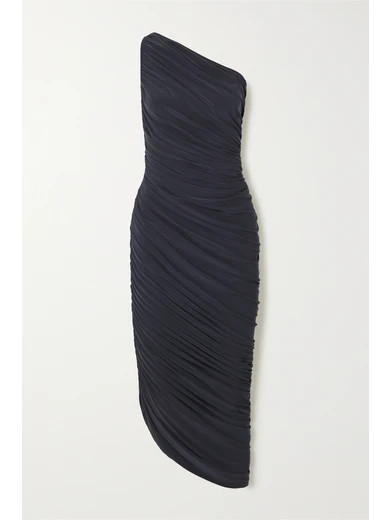 Norma Kamali
				
			
			
			
			
			
				Diana one-shoulder ruched stretch-jersey dress
				£22... | NET-A-PORTER (UK & EU)