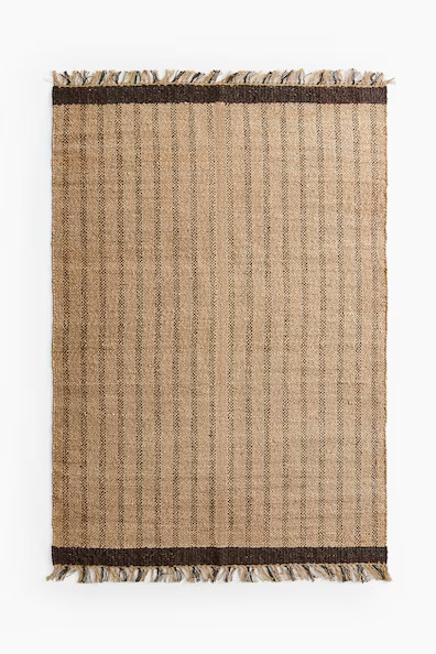 H & M - Jute Rug with Fringe - Beige | H&M (US + CA)