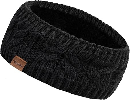 Loritta Womens Ear Warmers Headbands Winter Warm Fuzzy Cable Knit Head Wrap Fleece Lined Gifts | Amazon (US)