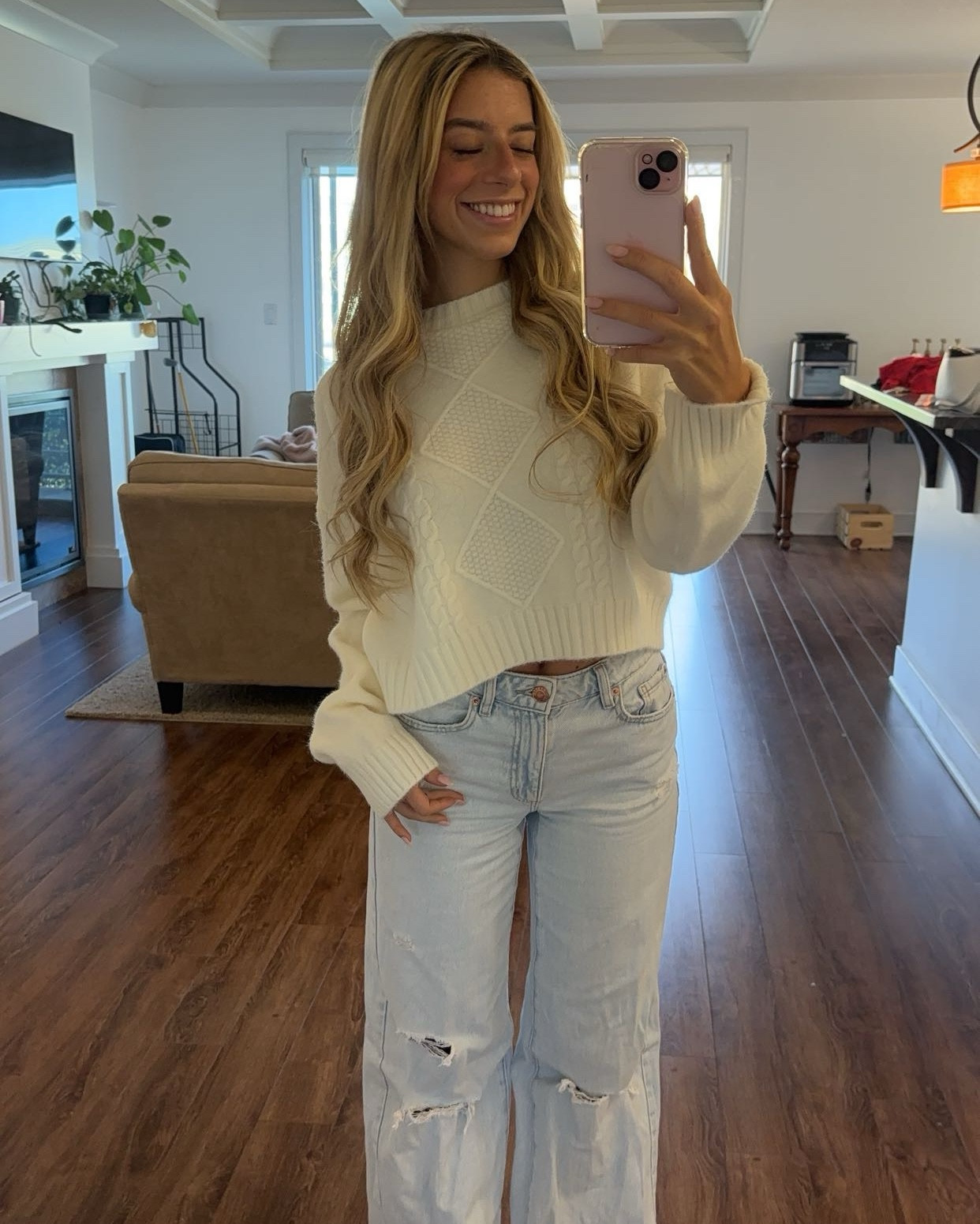 This sweater is a staple in my closet during the cold months! It’s so cute and can be dressed up with a skirt or down with jeans!

Top: size small
Jeans: 00

#LTKBacktoSchool #LTKStyleTip #LTKSeasonal