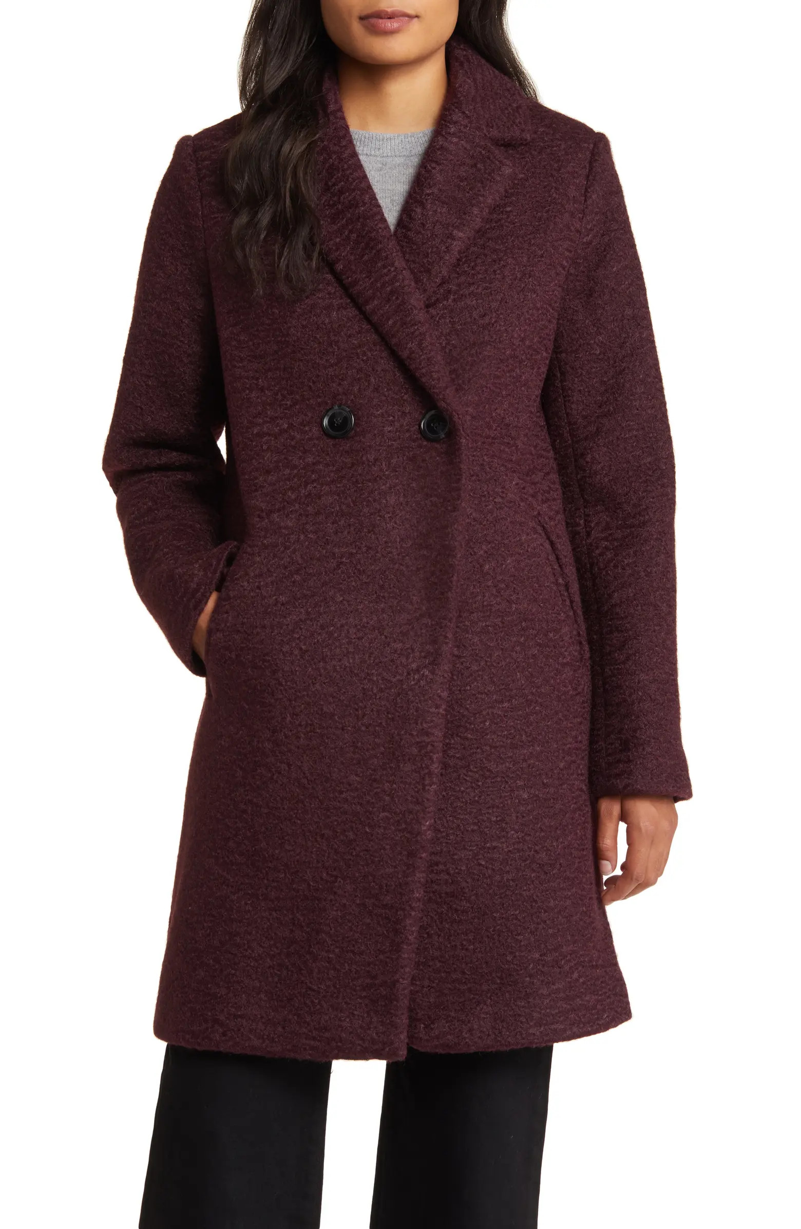 Bouclé Tweed Double Breasted Coat | Nordstrom