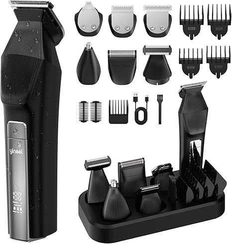 Yineel HC600 Beard Trimmer for Men, All-in-One Cordless Grooming Kit, Waterproof Electric Razor &... | Amazon (US)