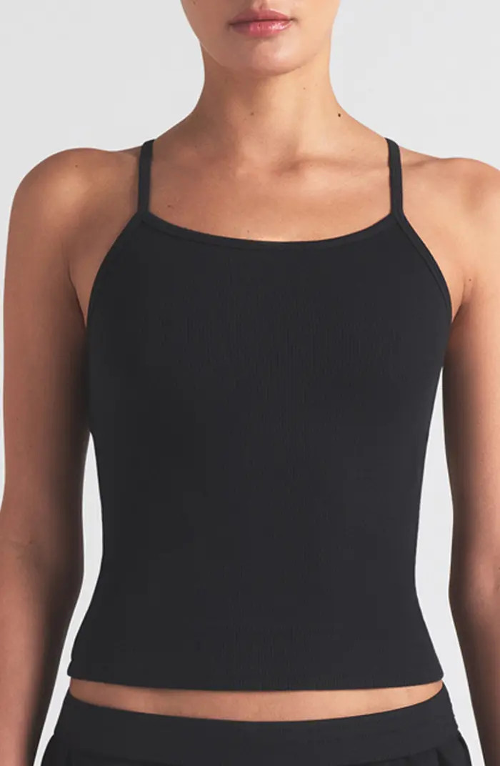 Stretch Cotton Rib Scoop Tank | Nordstrom