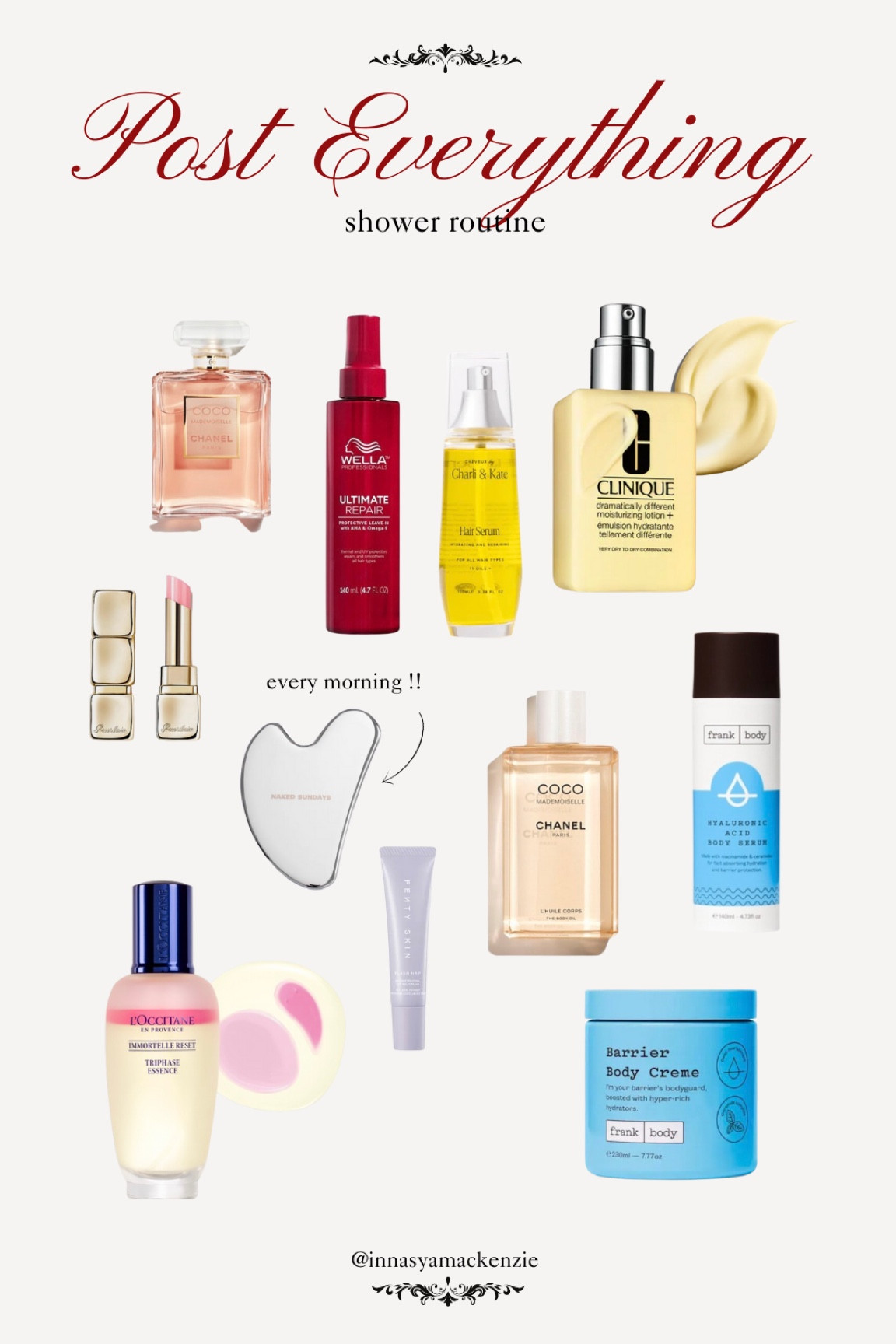 post everything shower routine 🫧🦢🤍