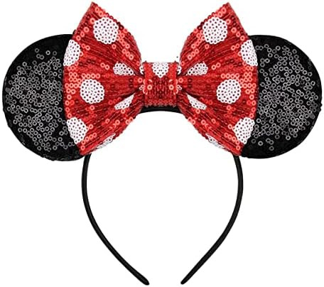 FANYITY Mouse Ears, Sequin Mouse Ears Headband for Girls Women Halloween Birthday Party | Amazon (US)