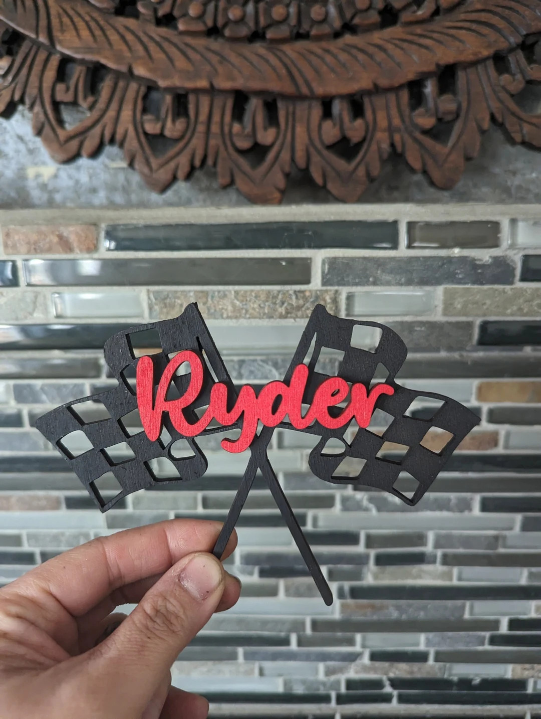 Personalized Race Cake Topper | Racing Flags | Racing Theme Birthday | Chequered Flag | Checkered... | Etsy (US)