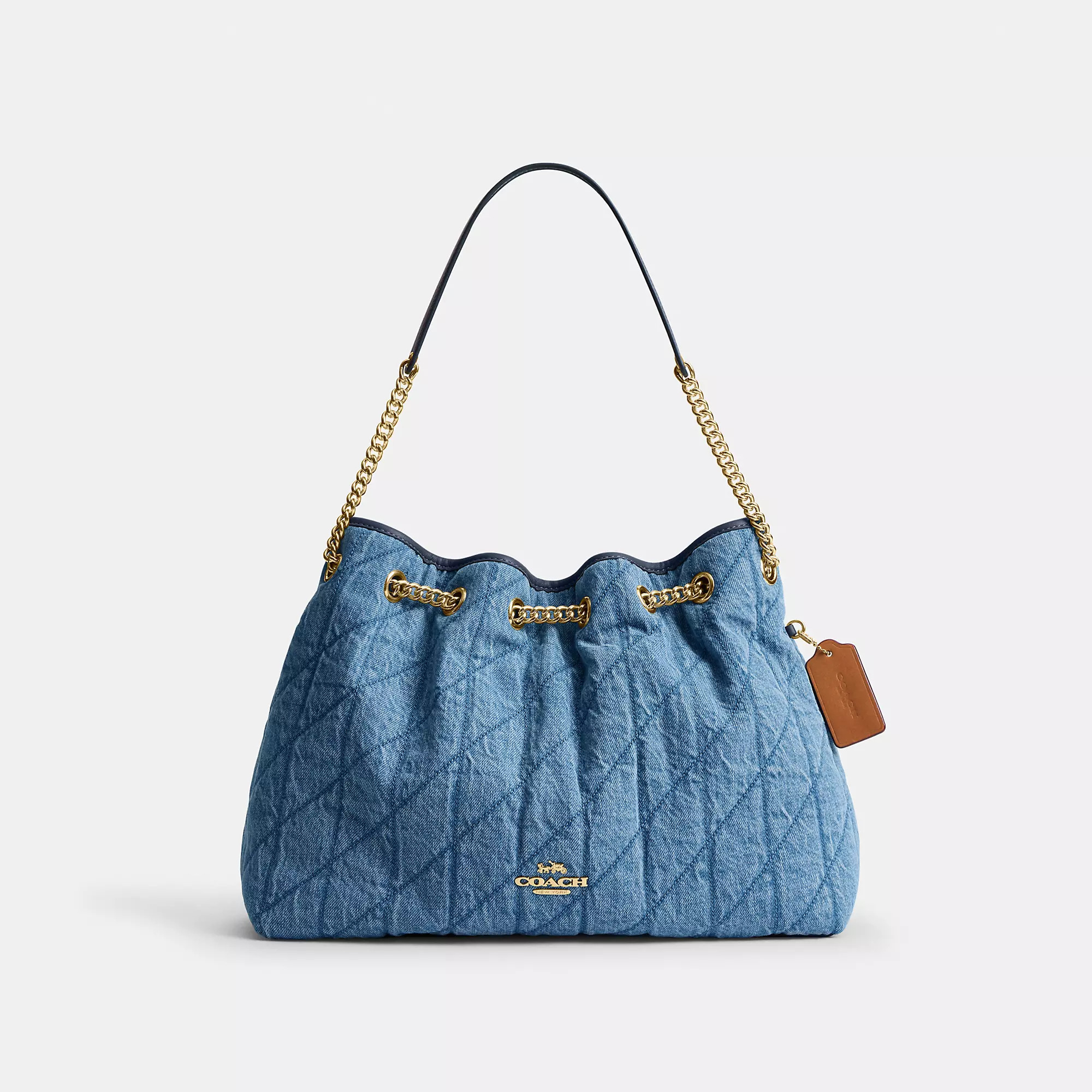 Coach Outlet Evelyn Shoulder Bag In Regenerative Cotton With Quilting | Shop Simon