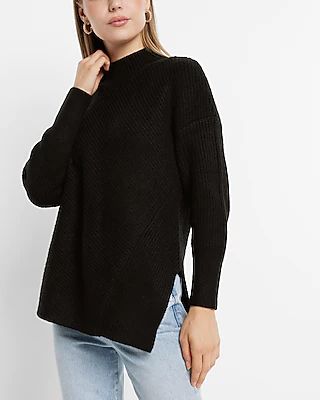 Oversized Asymmetrical Tunic Sweater | Express