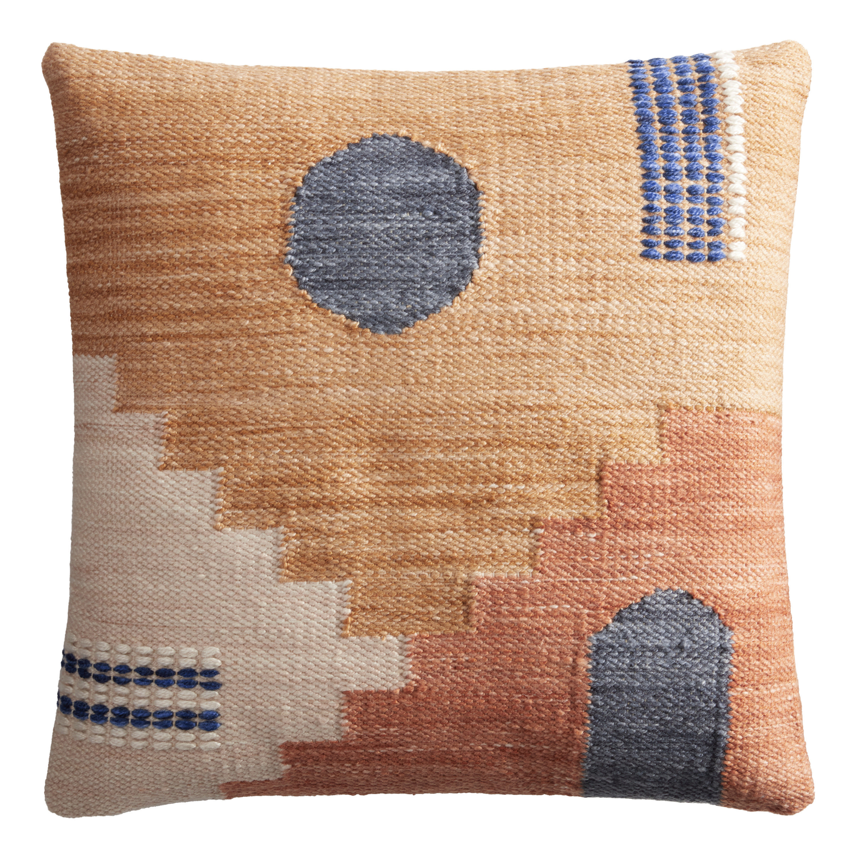 Orange and Blue Stepwell Indoor Outdoor Throw Pillow | World Market