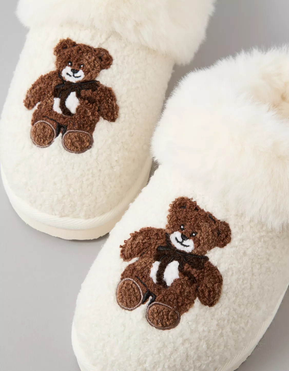 AE Teddy Bear Scuff Slipper | American Eagle Outfitters (US & CA)