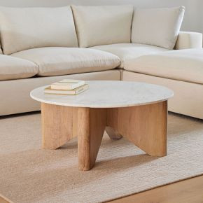 Maddox Marble Coffee Table (36"&ndash;44") | West Elm (US)