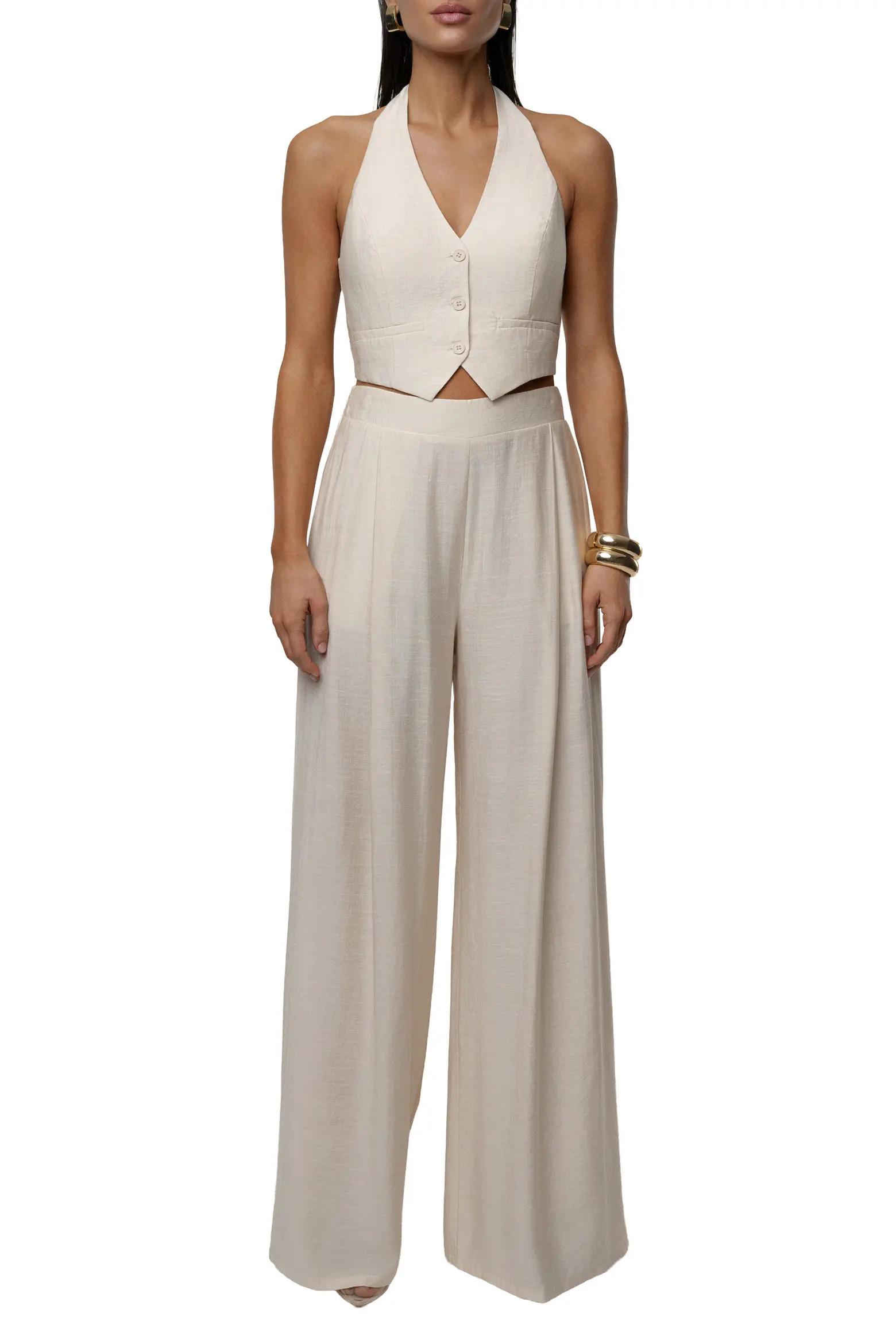 Tropical Daze Halter Top & Wide Leg Pant Set (Women) | Nordstrom | Nordstrom