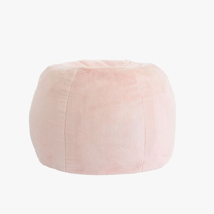Faux Fur Blush Bean Bag Chair Slipcover Only | Pottery Barn Teen