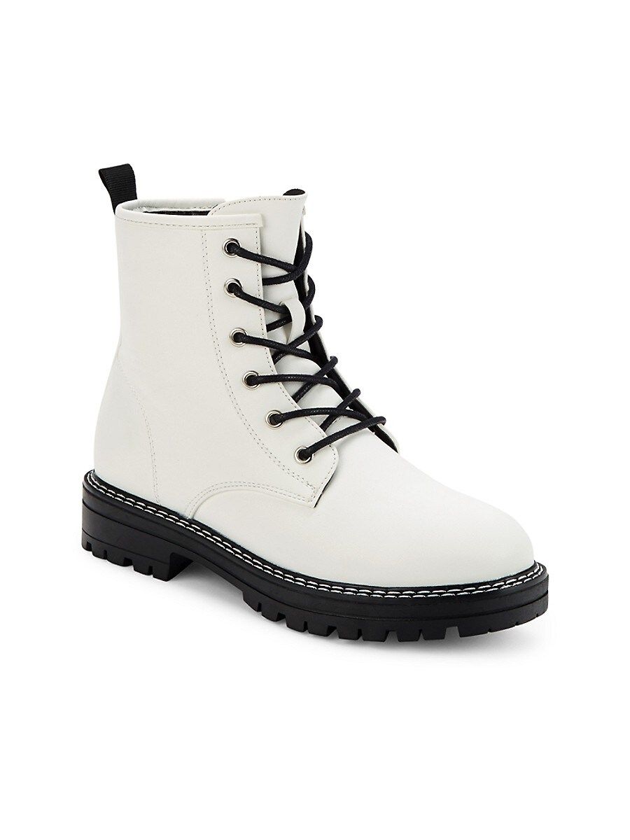 MIA Little Girl's & Girl's Taunya Combat Boots - White - Size 5 (Child) | Saks Fifth Avenue OFF 5TH