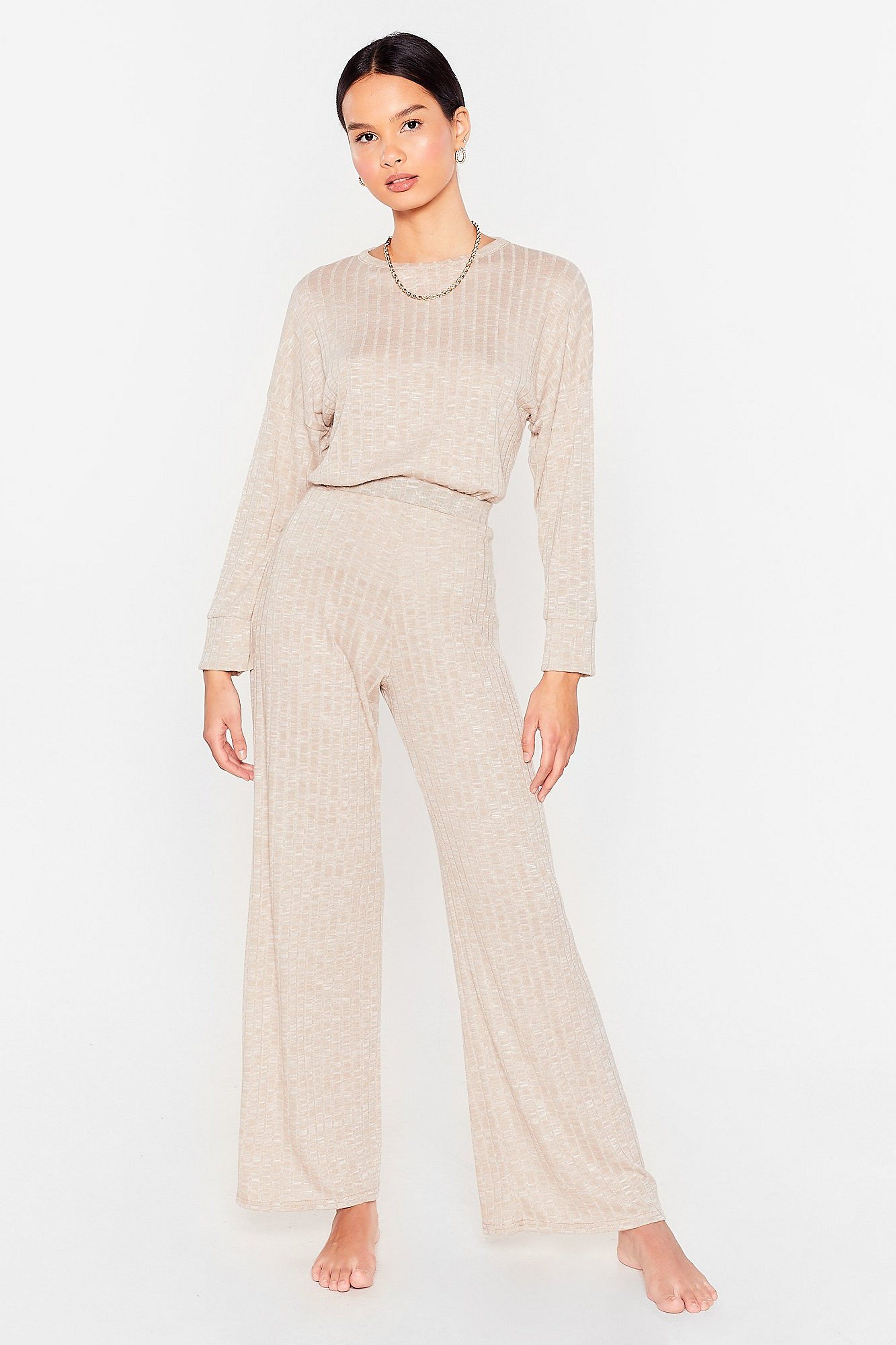 Rib's Been a While Top and Wide-Leg Pants Set | NastyGal (US & CA)
