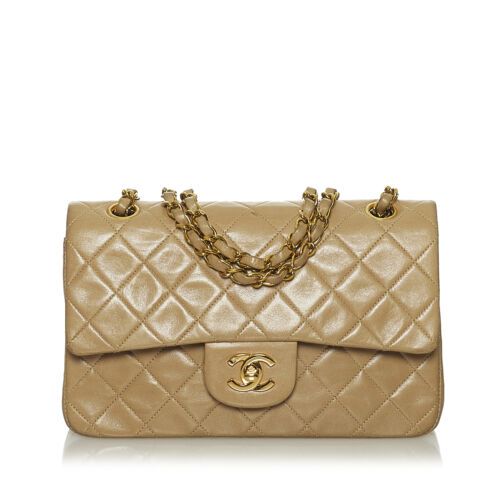 Authenticated Chanel Medium Classic Lambskin Double Flap Bag Brown  | eBay | eBay US