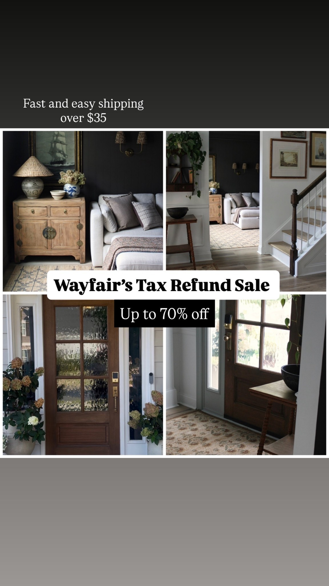 All of my indoor favorites from @Wayfair 
Wayfair’s Tax Refund Sale is happening now 🎉
Fast & easy shipping on orders over $35, and up to 70% off!
Doorknobs, sconces, rugs, pillows, faucets, and more! 
@Wayfair 
#wayfair  #ad   #wayfairpartner  

#LTKHome