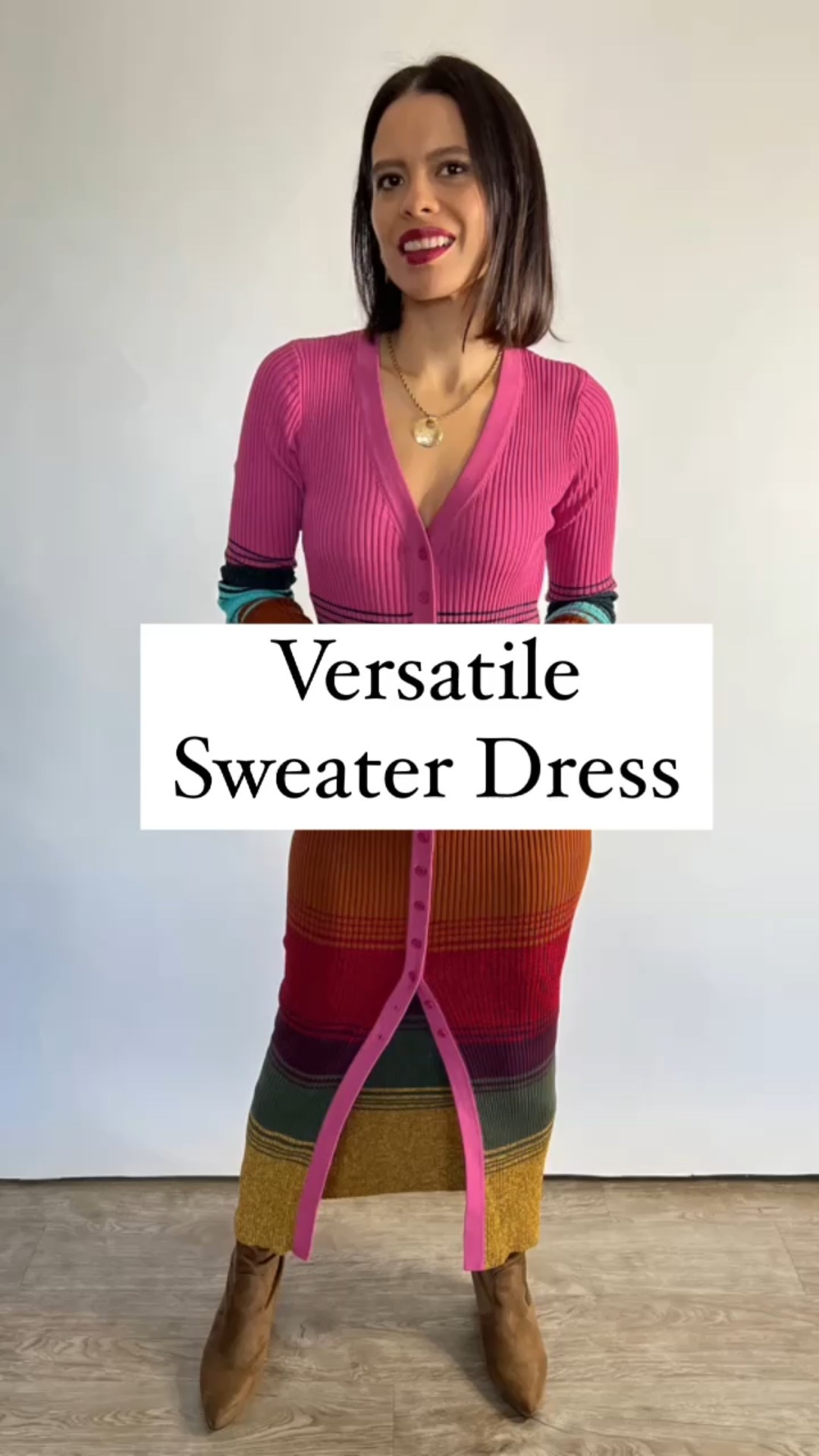 A versatile sweater dress