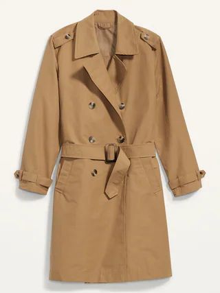 Water-Resistant Tie-Belt Trench Coat for Women | Old Navy (US)