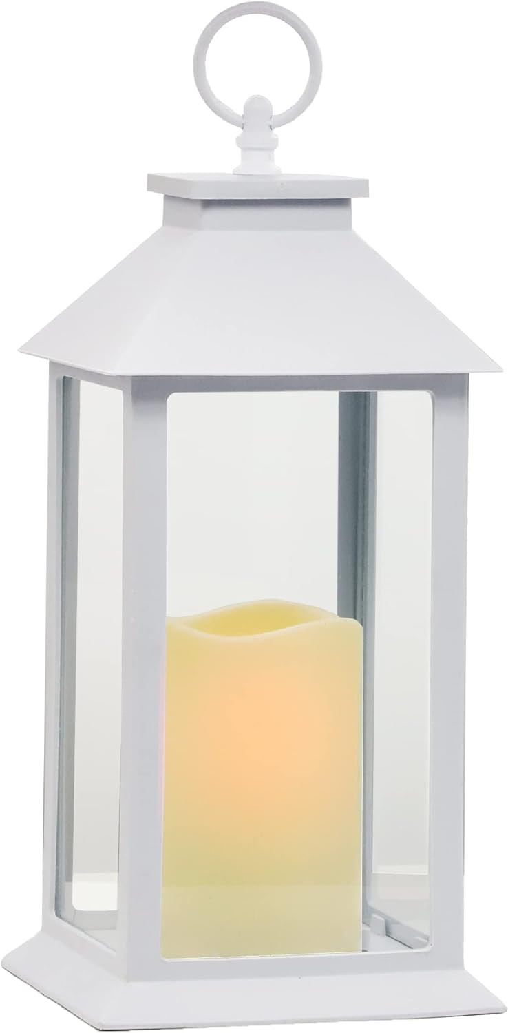Hanging Glass Panes Lantern Portable Led Candle Light Operated by 3AAA Battery Use for Garden Yar... | Amazon (US)