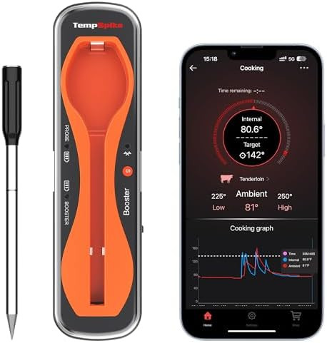 ThermoPro TempSpike 500 ft Wireless Meat Thermometer Digital, Bluetooth Meat Thermometer Wrieless... | Amazon (US)