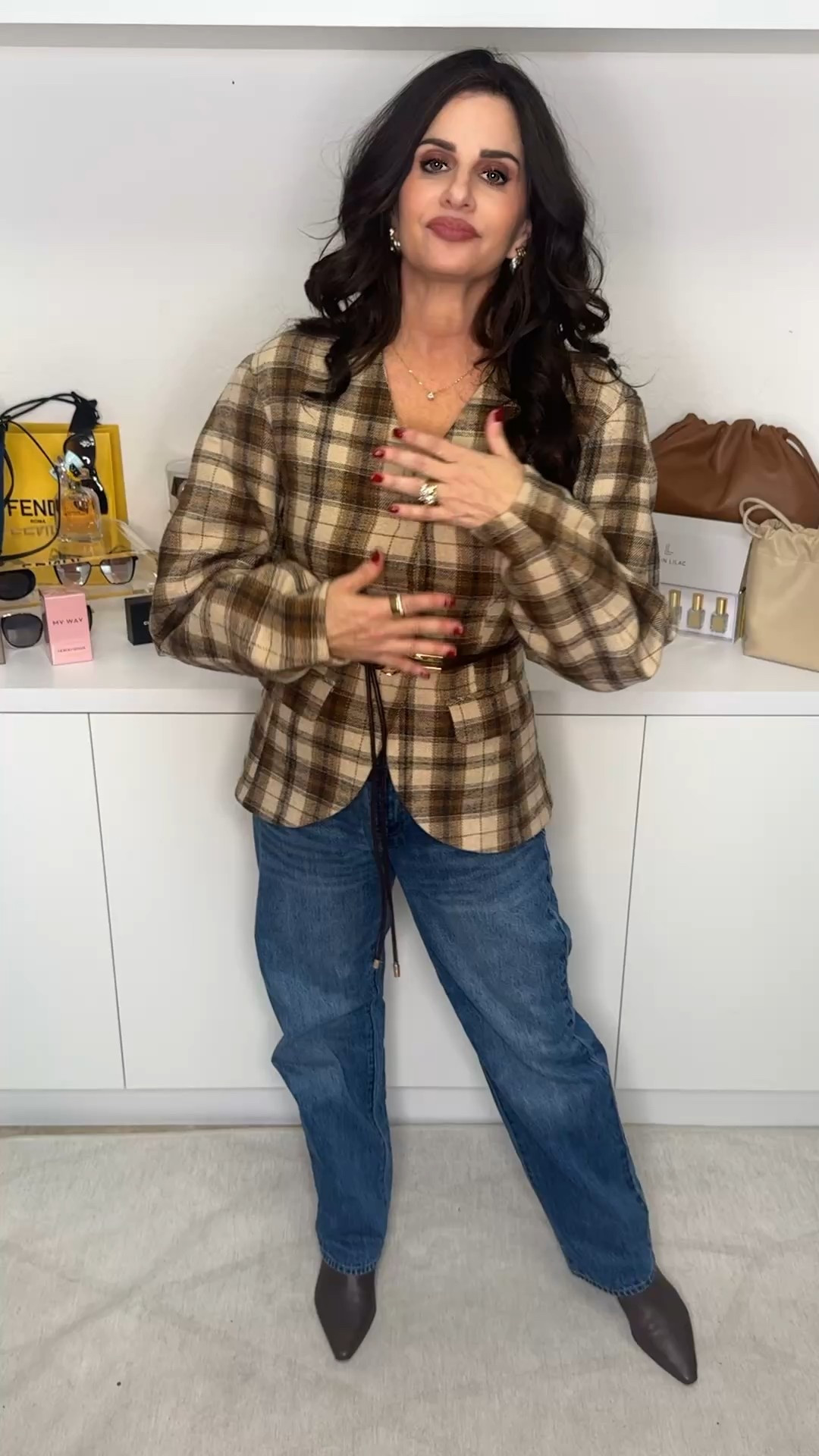 Plaid jacket , super cute ! Belt included . Wearing a sm & I could have sized up by 1 but then sleeves would have been long . Remember my size is a 36D . But the jacket is super cute and different. #plaidjacket #beltedblazer 



#LTKSaleAlert #LTKSeasonal #LTKOver40