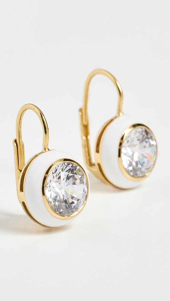 Enamel Bezel Drop Earrings | Shopbop