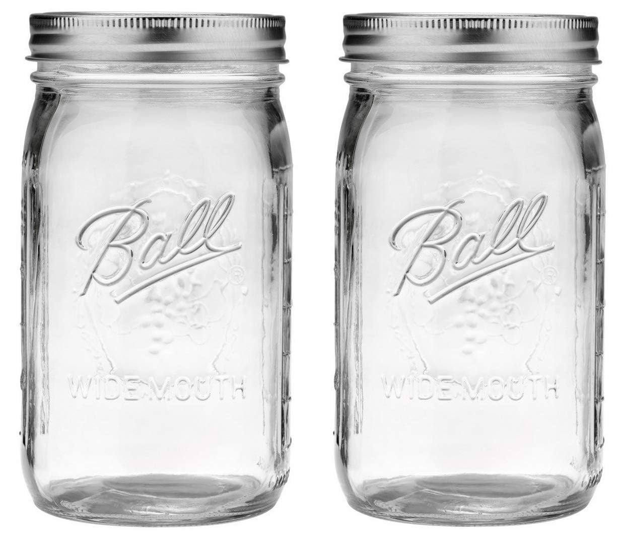Ball Wide Mouth Glass Mason Jars with Lids and Bands, Used for Canning, Pickling, Juice, Jam, Jel... | Amazon (US)