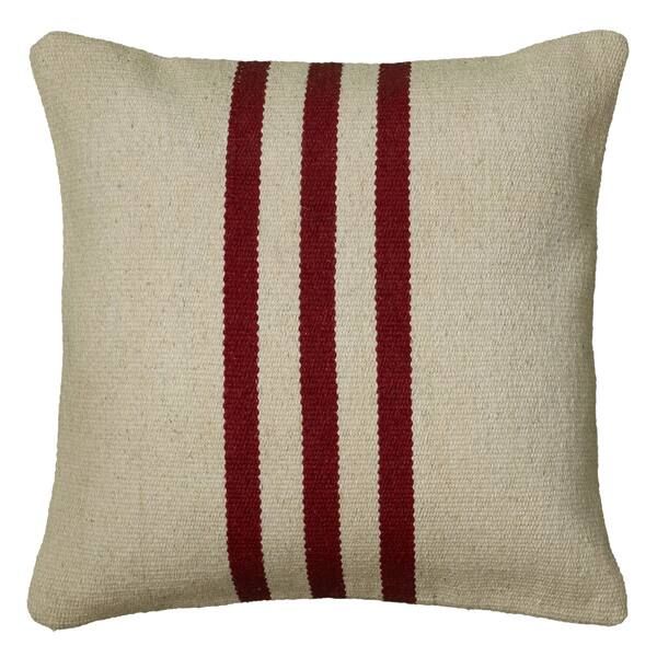 Red Southwest Striped Throw Pillow - Overstock - 11977410 | Bed Bath & Beyond