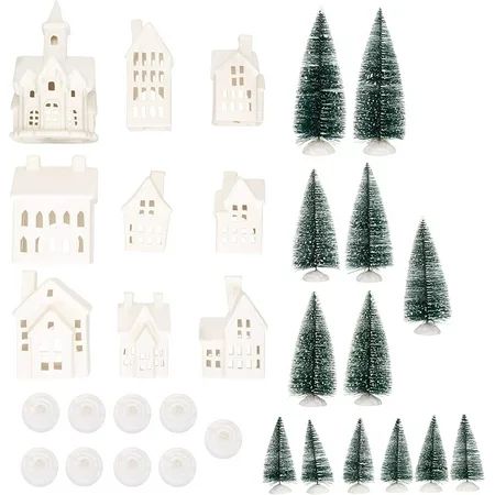 Mark Feldstein & Associates Winter Village LED Tea Light 31 Piece Porcelain Tabletop Christmas Fi... | Walmart (CA)