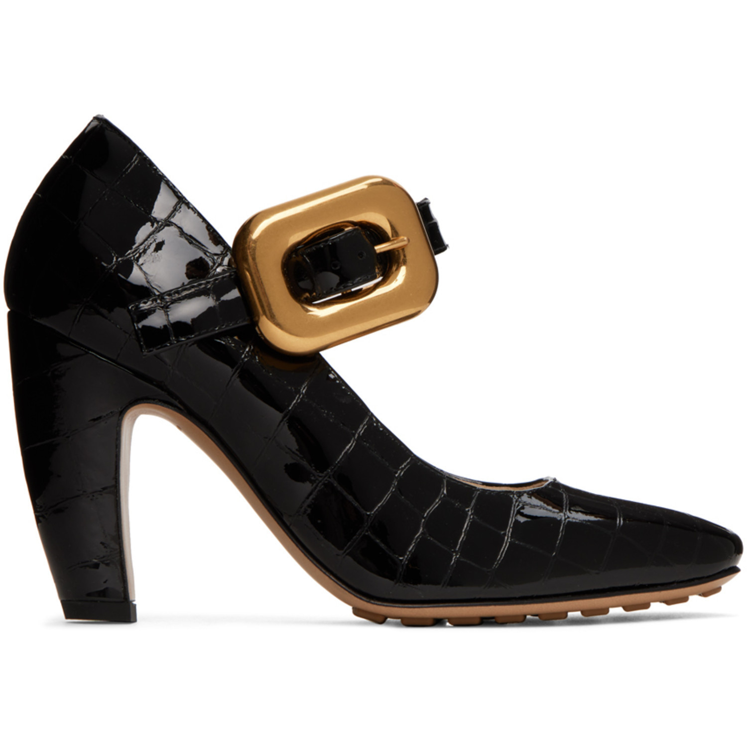 Bottega Veneta Black Mostra Mary-Jane Heels | SSENSE