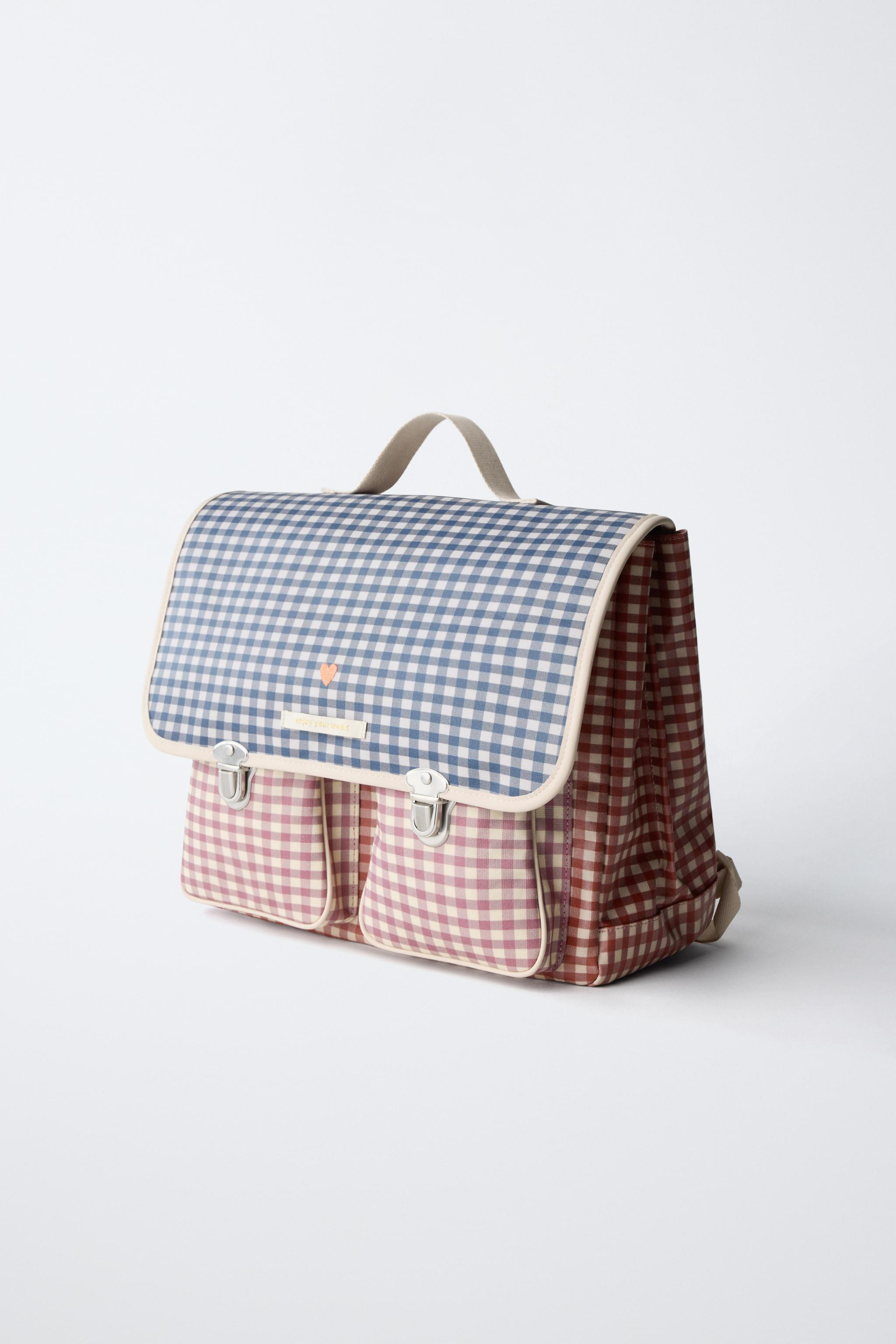 GINGHAM SATCHEL BACKPACK | Zara US
