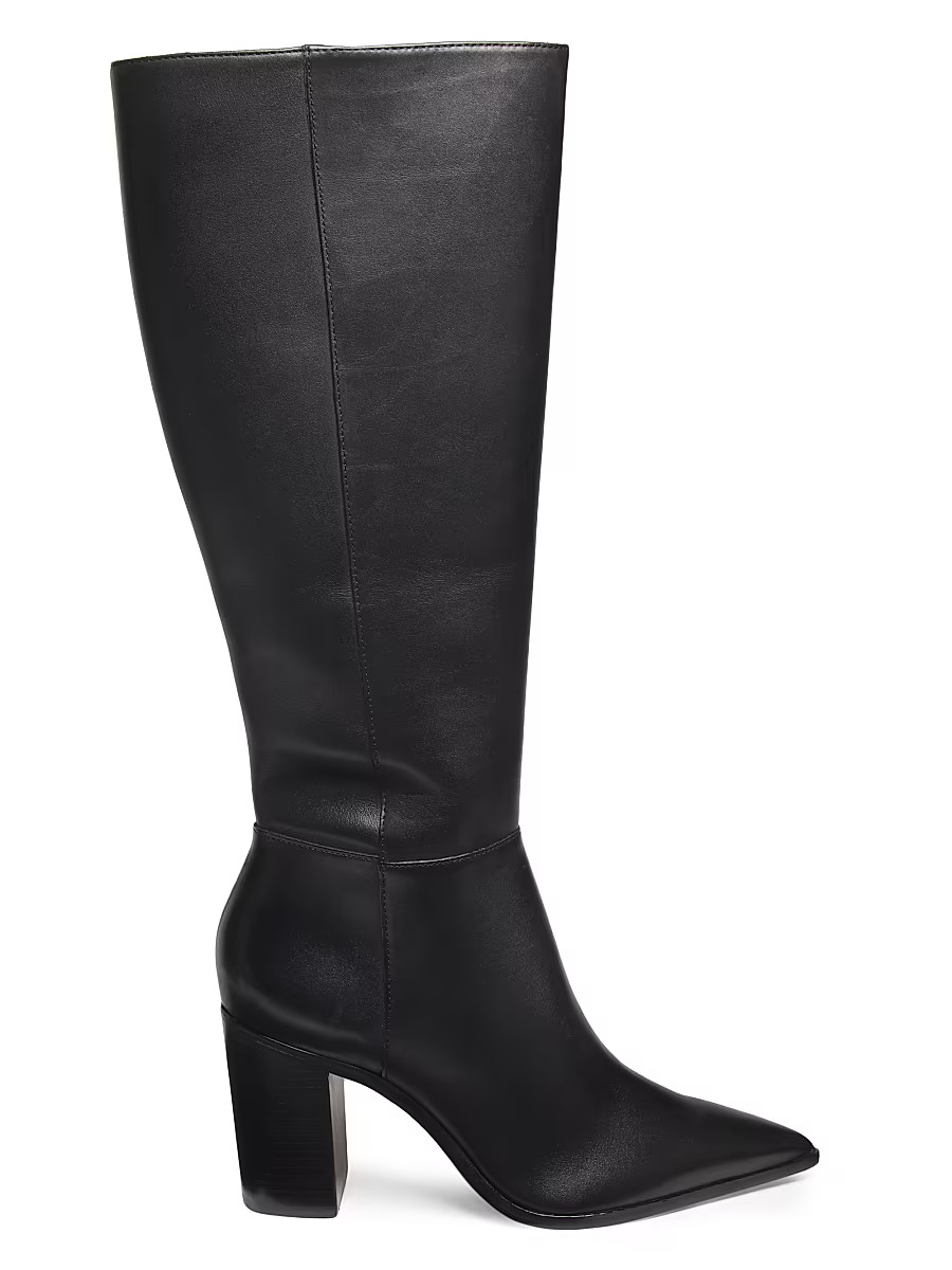 Women's Mikki Up 90MM Leather Block-Heel Boots - Black - Size 9 | Saks Fifth Avenue