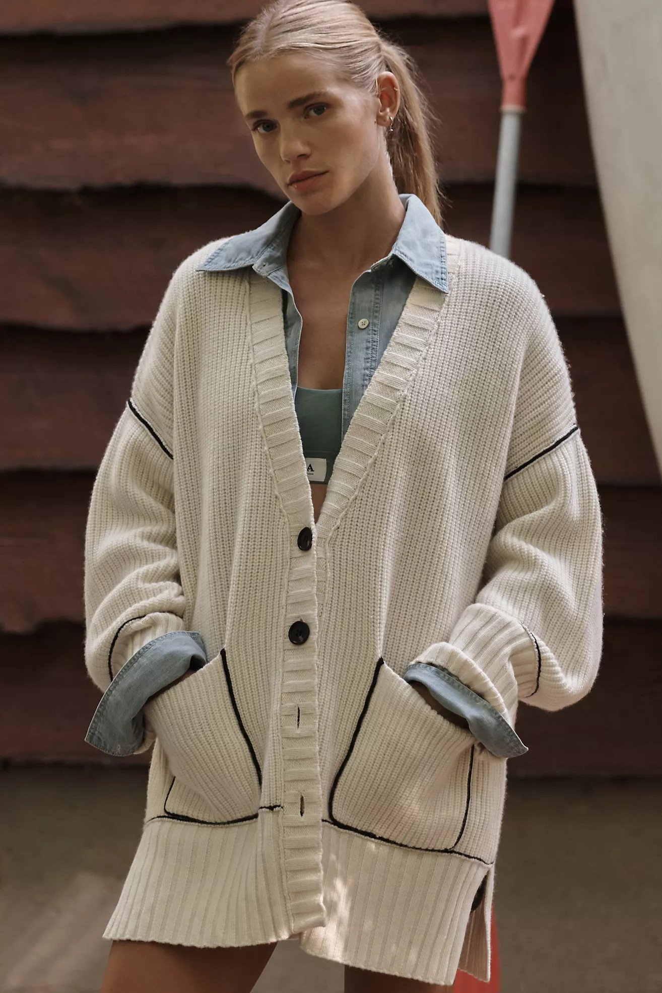 Stateside Billy Long-Sleeve Cardigan Sweater | Anthropologie (US)
