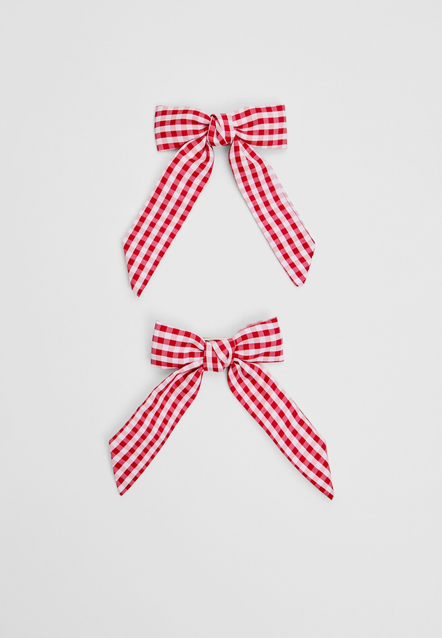 Set of 2 mini gingham bows | Stradivarius (UK)