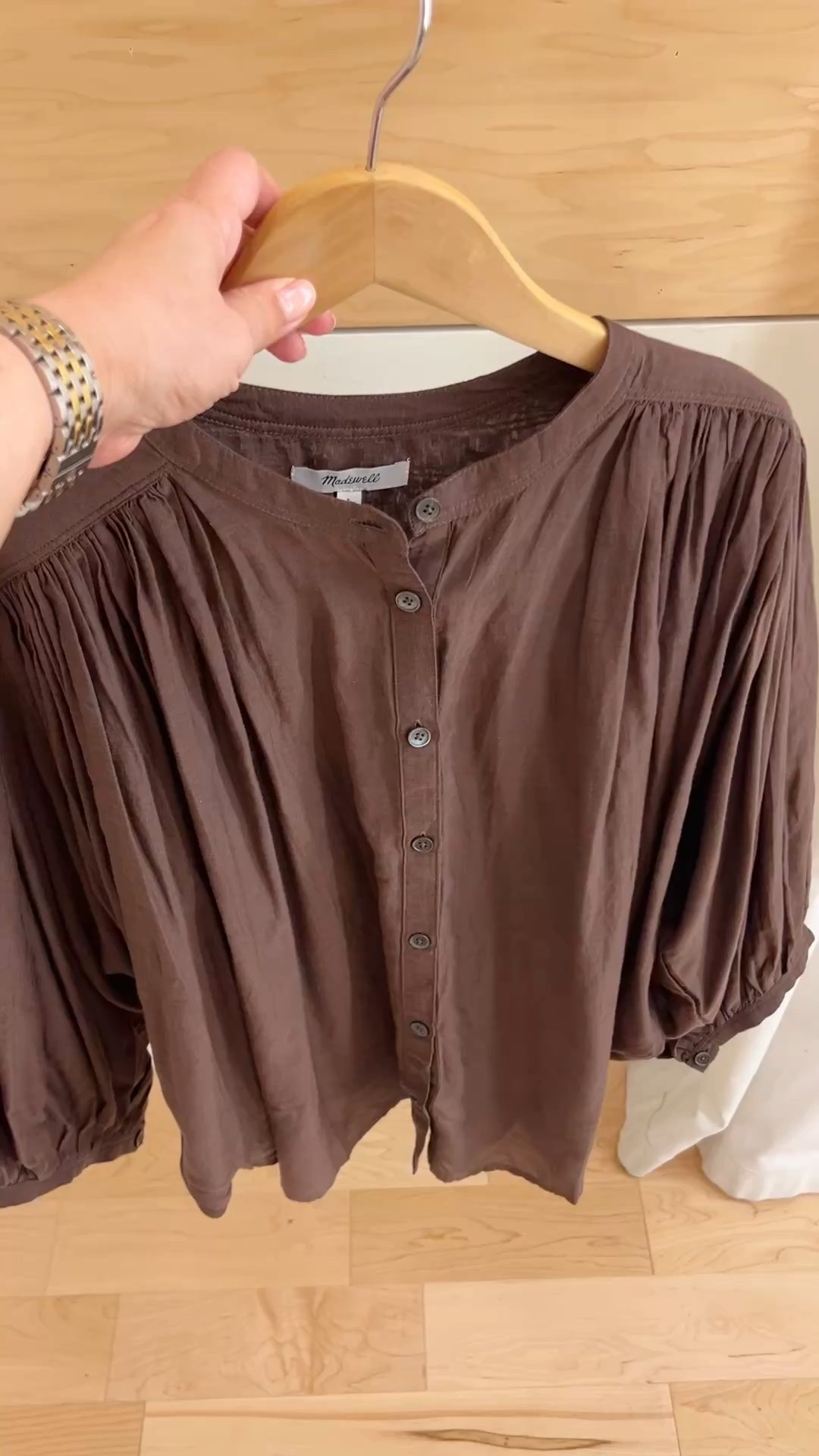 I popped into Madewell over the weekend and they have some really great pieces for fall. Love this balloon sleeve top! The chocolate brown color is so pretty, especially for fall! Great to wear with jeans or pants and perfect for workwear and everyday outfits. The material is so light and airy which makes it perfect for fall outfits in warmer climates. Available in navy and red too. Lots of beautiful bags and shoes for fall too. Linked some of my favorites below! 

#LTKxMadewell #LTKFindsUnder100 #LTKWorkwear