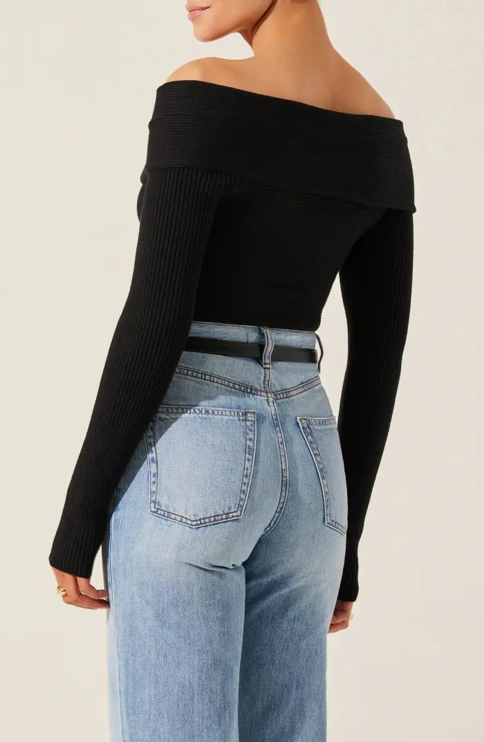 ASTR the Label Crossover Off The Shoulder Rib Sweater | Nordstrom | Nordstrom