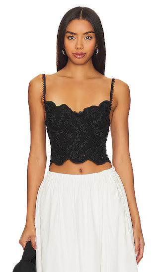 Natalia Corset Top in Black | Revolve Clothing (Global)