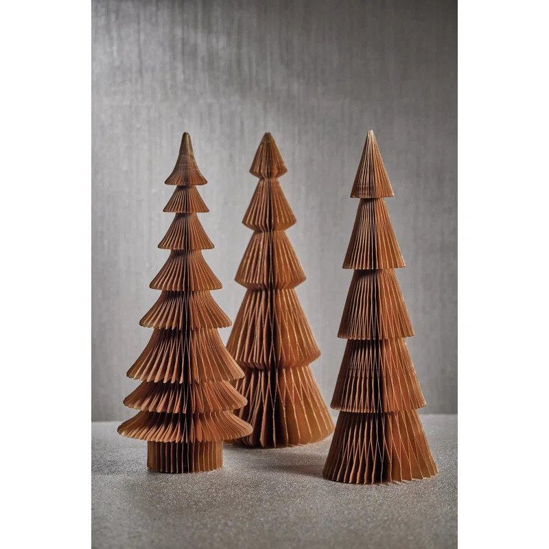 Miriam 24" Paper Decorative Cone Trees, Set of 2 (Set of 2) | Wayfair North America
