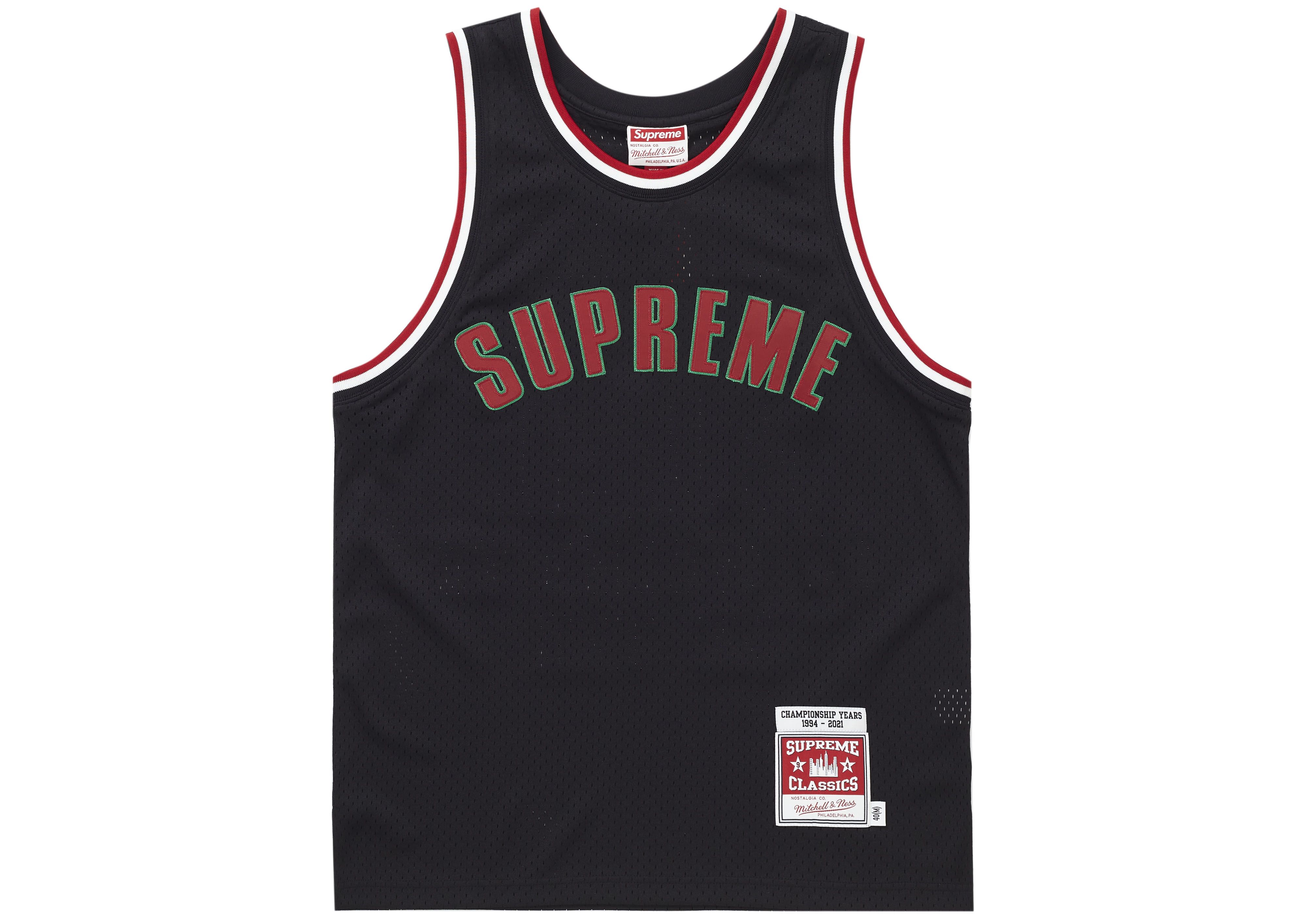 Supreme Mitchell & Ness Basketball Jersey Black | StockX